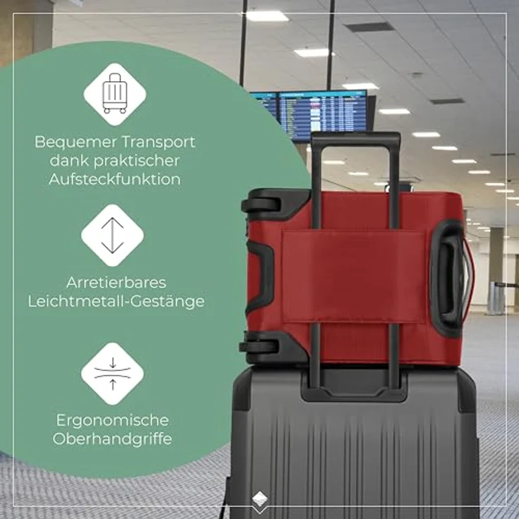 Travelite Jetpack, Handgepäck Koffer 40x30x20 cm, 21 l, 1,7 kg, rot, mit 2 Rollen und integriertem Zahlenschloss, ideal für EasyJet, Vueling + Wizz – Bild 5
