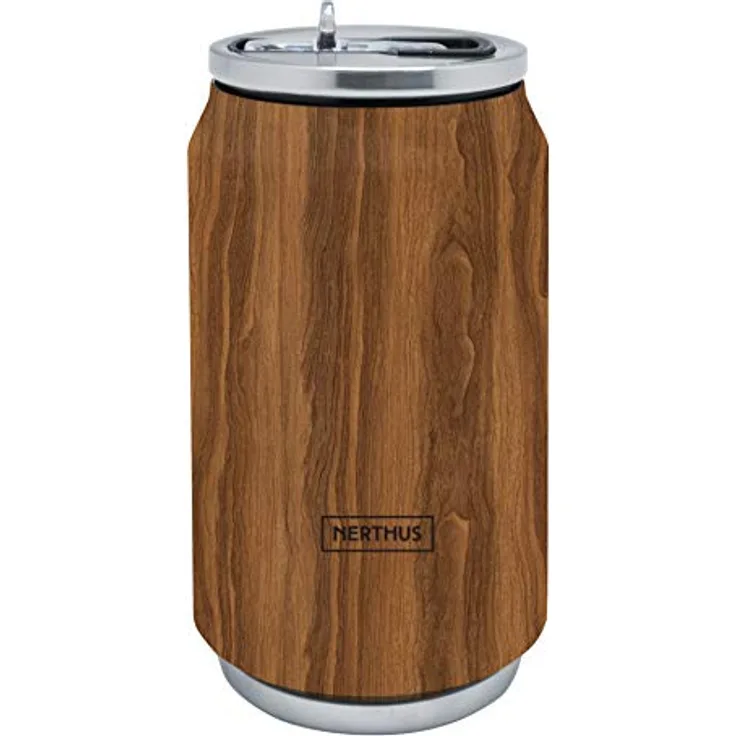 NERTHUS FIH 788 Isolierkanne, Rostfreier Stahl, Holz, 330 ml