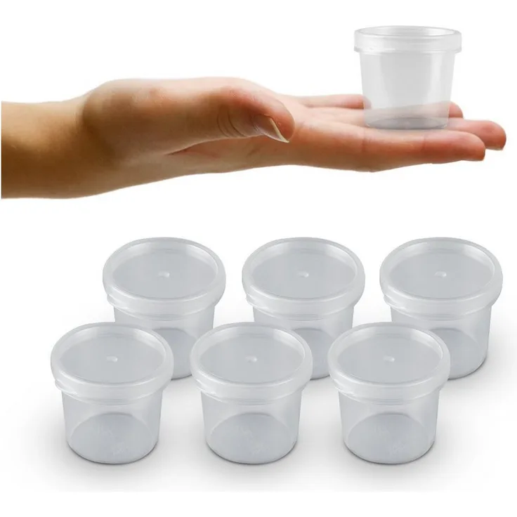 Bestlivings Vorratsdosen, 6-tlg. Kunststoffset mit Deckel, 35ml, stapelbar und luftdicht, Ø4,5cm x 4cm