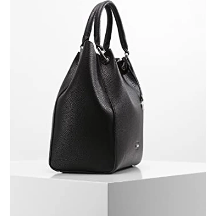 L.Credi Ember Handtasche, edle Handtasche aus Kunstleder mit zusätzlicher Umhängetasche, 34 cm, Schwarz – Bild 8