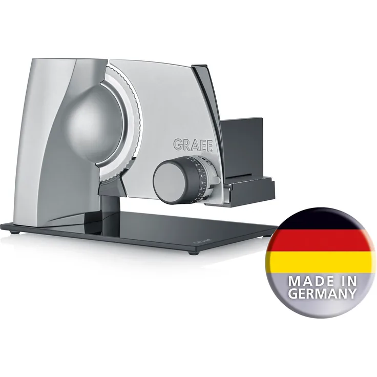 Graef Essence S 42000, Elektrische Aufschnittmaschine mit 170 Watt Leistung und kompakt elegantem Design