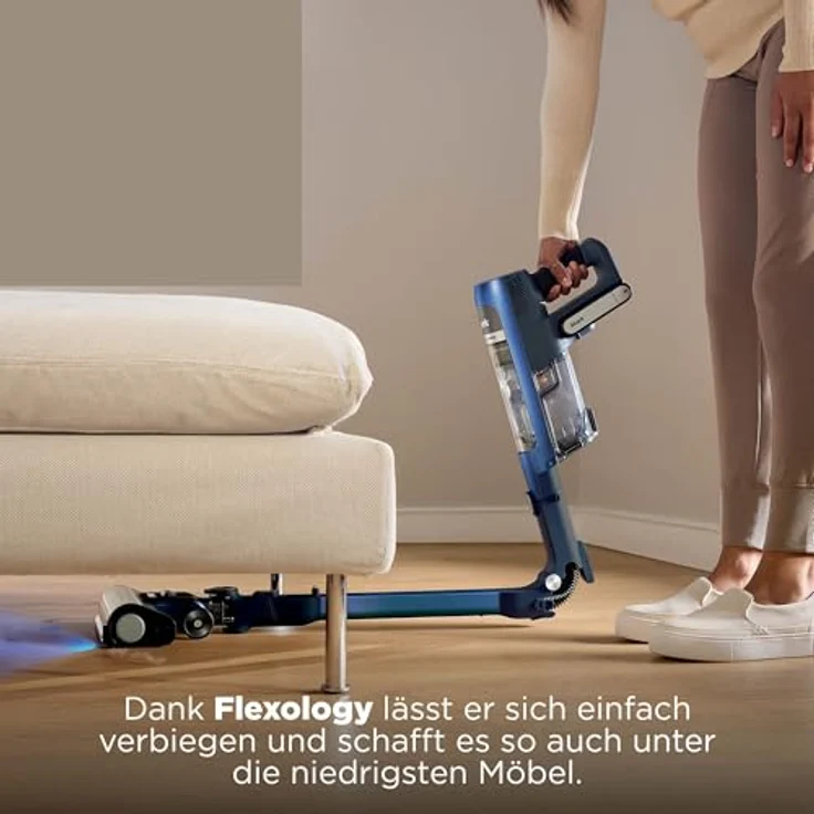 Shark PowerDetect Speed IA3241EUT Akku-Staubsauger, 350 Watt, 60 Min. Laufzeit, beutellos, HEPA-Filter, Lithium-Ionen, blau – Bild 7