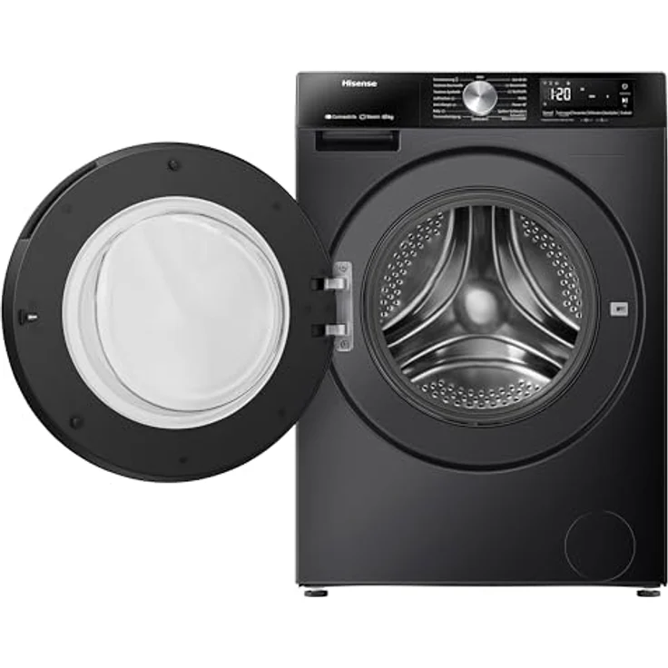 Hisense WD3S8043BB3 Waschtrockner mit 16 Programmen, 8 kg Nutzlast, Dampffunktion, Eco Wash und Anti-Allergie Programm, EEK A-D – Bild 4