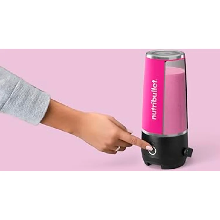 NutriBullet Flip NBP016MA, Tragbarer Smoothie Maker mit 11.1V Motor, isoliertem Edelstahlbecher und USB-C Ladeanschluss, Magenta – Bild 2