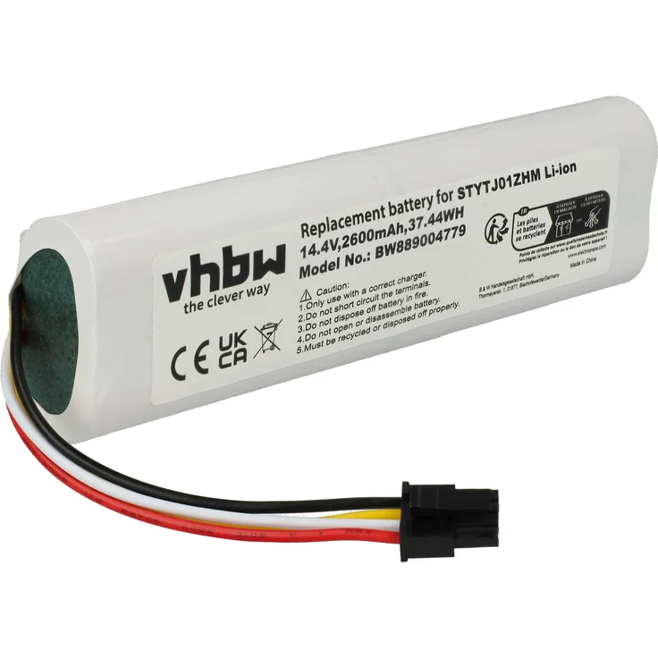 vhbw Akku kompatibel mit Xiaomi Roborock S8 Pro Ultra, S8 Plus S8P52-00, S8 Pro Ultra S8PU52-00, 2600 mAh, 14,4 V Li-Ion, ohne Gehäuse