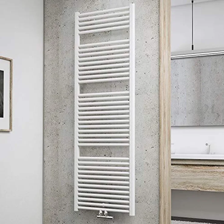 Schulte Badheizkörper München, 177 x 60 cm, 1129 Watt, Mittelanschluss, alpinweiß, Design-Heizkörper, EP18060-M 04