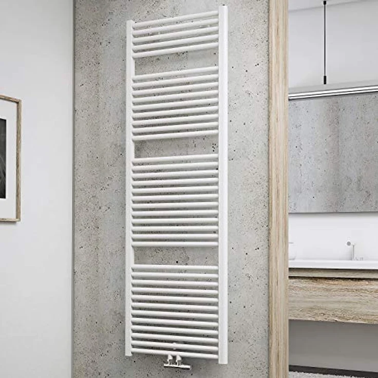 Schulte Badheizkörper München, 177 x 60 cm, 1129 Watt, Mittelanschluss, alpinweiß, Design-Heizkörper, EP18060-M 04 – Bild 1
