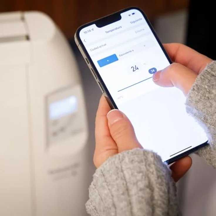 Taurus Malbork Connect 900W WIFI Wärmestrahler | 3 Modi + einstellbare Temperatur | Räder + Stütze | Elektrischer Heizkörper APP Alexa Google Home | Geeignete Badezimmer IP24 | LCD-Bildschirm, Weiß – Bild 4