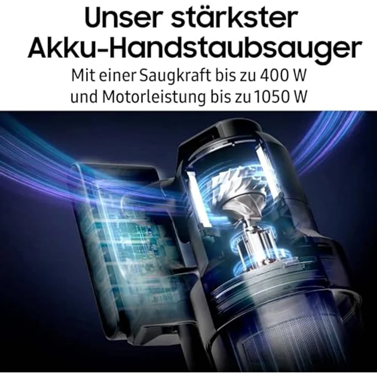 Samsung Akku-Handstaubsauger BESPOKE AI Jet 400W Akku+ CompleteClean, 1100 W, beutellos – Bild 8