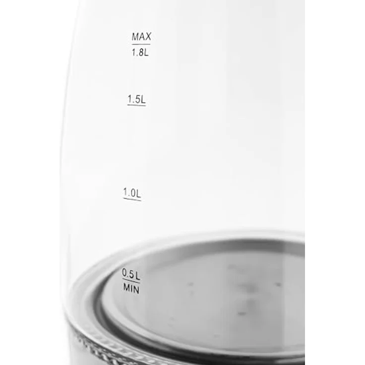 COFI 1453 Wasserkocher 1,8 Liter Glaswasserkocher mit LED-Beleuchtung Weiß – Bild 3