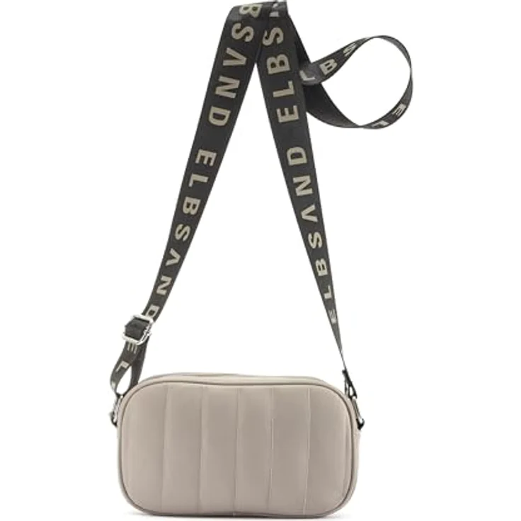 Elbsand Umhängetasche Minibag, Handtasche mit Steppung, Crossbody Bag VEGAN, schwarz – Bild 1