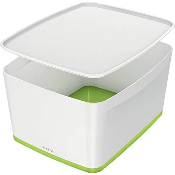 Leitz MyBox Aufbewahrungsbox Groß, A4, 18 L, Hochglanz, Kunststoff, Grün, WOW, 52161054 - Preisvergleich