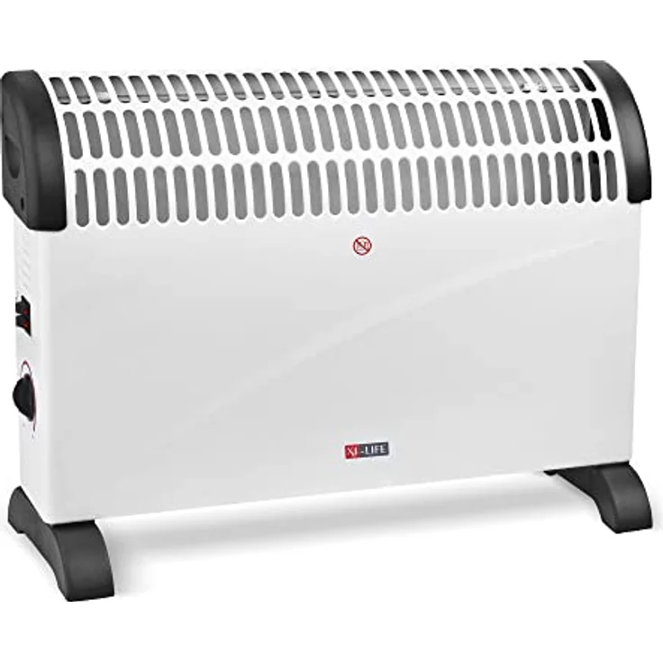 X4-LIFE Konvektor mit 3 StufenWärmeregulierung 750W, 1250W und 2000W, Elektrischer Heizkörper, Überhitzungsschutz mit Kontrollleuchte, Wärmt bis zu 25m², Standheizung mit Tragegriffen – Bild 1