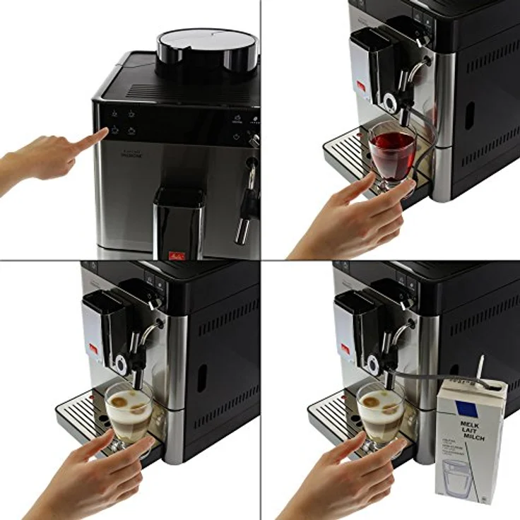 Melitta Caffeo Passione F540-100, Kaffeevollautomat mit Auto-Cappuccinatore-System, Edelstahl, mit Milchsystem – Bild 4