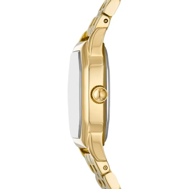Fossil Damen Analog Quarz Uhr mit Edelstahl Armband ES5361, 27mm Gehäuse, cremefarbenes Zifferblatt, gold
 – Bild 3