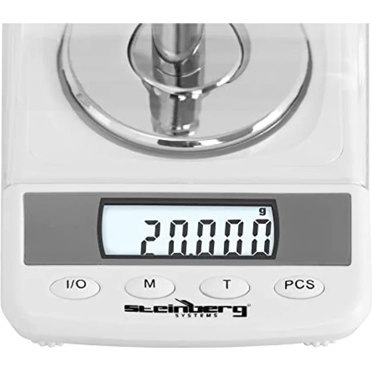 Steinberg Systems Taschenwaage Digitale Präzisionswaage - 50g - 0,005g/50g - ø 60mm - Windschutz, Edelstahl/ABS - SBS-DW-50VA – Bild 2