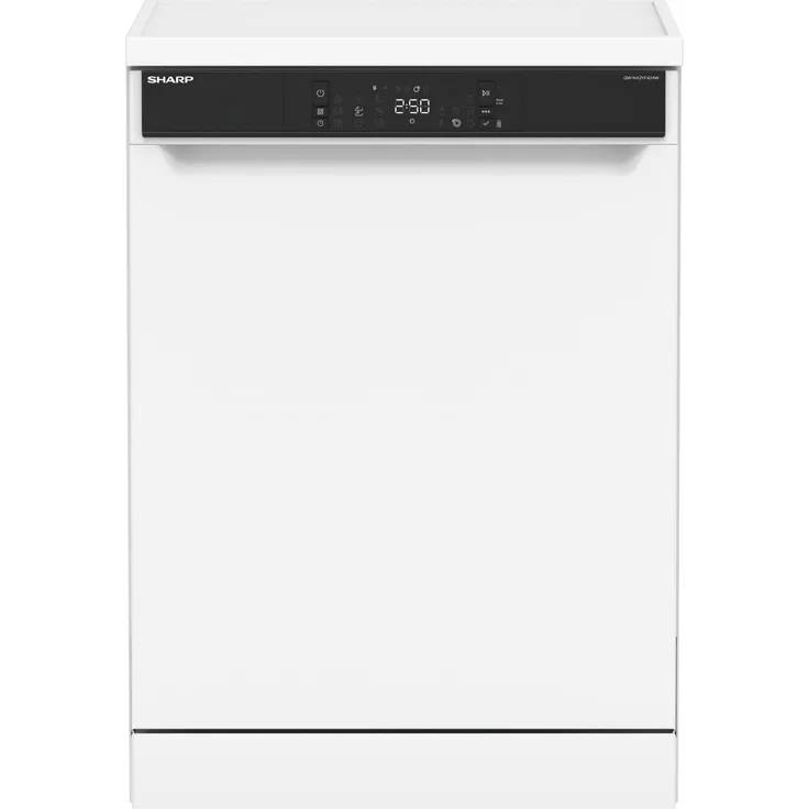 Sharp QW-NA3YF42AW-DE Stand-Geschirrspüler, 14 Maßgedecke, Energieeffizienzklasse A, weiß