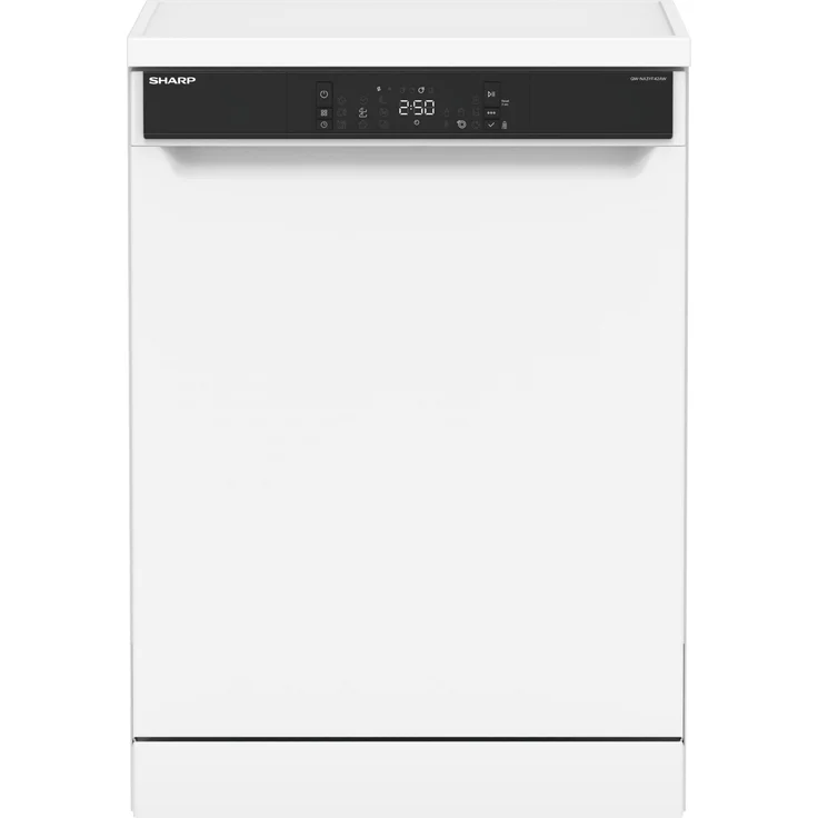 Sharp QW-NA3YF42AW-DE Stand-Geschirrspüler, 14 Maßgedecke, Energieeffizienzklasse A, weiß