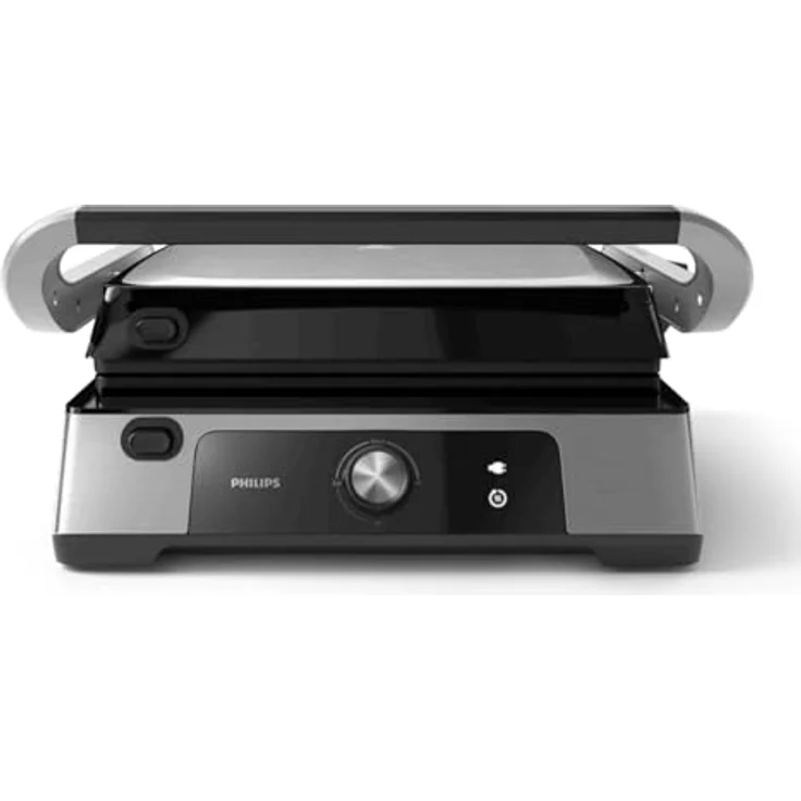 Philips Kontaktgrill HD6301/90 - Einstellbare Temperatur 60°C-200°C, 180° aufklappbar, große Grillfläche und High Power-Leistung, abnehmbare Antihaft-Platten und Fettauffangschale – Bild 3