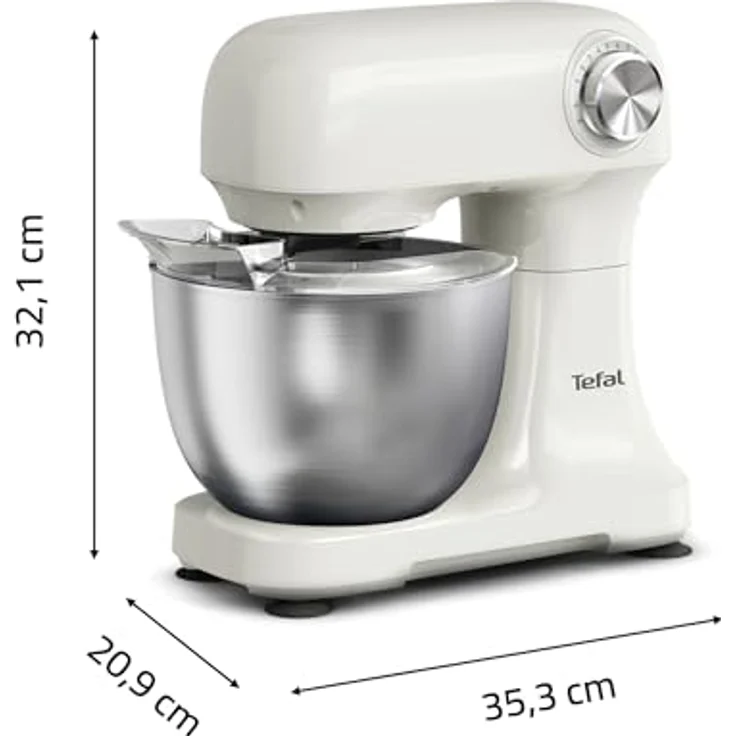 Tefal QB140A Bake Easy, Küchenmaschine mit 500 W, 3,5 l Schüssel, 12 Geschwindigkeiten + Pulse, planetarisches Rührsystem – Bild 8