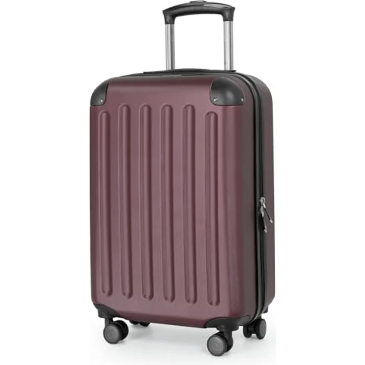 Hauptstadtkoffer Spree, Leichtes Handgepäck 55x35x20 cm, Hartschalen-Koffer mit 4 Doppel-Rollen, 2,3 kg, 33L, burgund – Bild 1