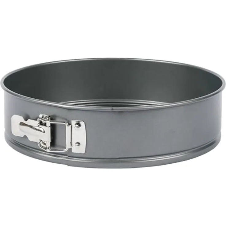 axentia Antihaft-Springform Ø 26 cm, Runde Backform mit Schnellverschluss, grau
