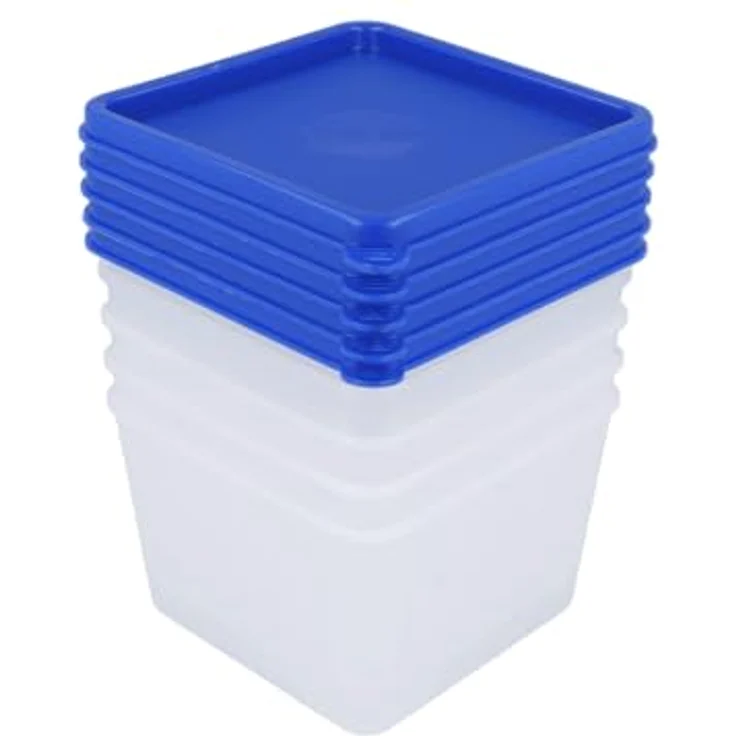 EUROHOME Vorratsdose - 5er Gefrierdosen Set 0,5L zur Frischhaltung und sicheren Lagerung - Brotzeitdosen mit festem Deckel – Bild 2