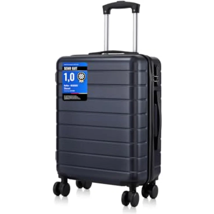 Shavont Handgepäck Koffer 55x40x20 cm, Ryanair Kabinentrolley mit 4 leisen Rollen, 34.75 L Volumen, ABS+PC Hartschale – Bild 1
