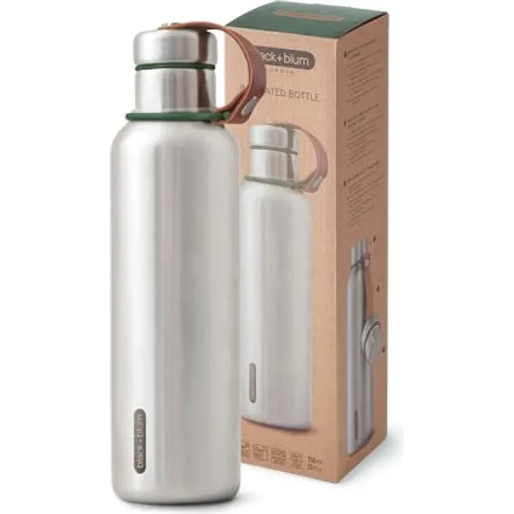 BLACK+BLUM Thermoflasche, Isolierflasche, Olivgrün, 750 ML
