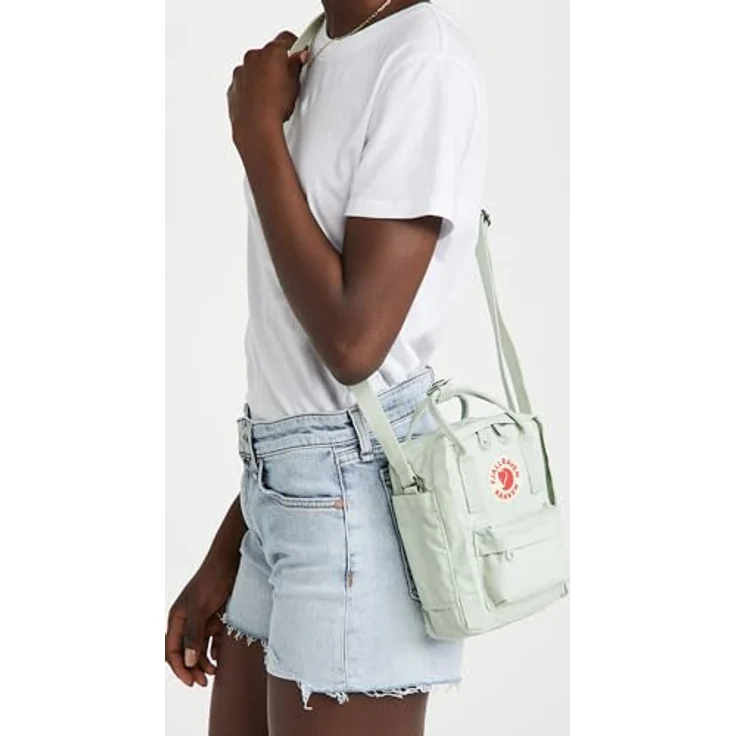 Fjällräven Kånken Sling, Umhängetasche aus Vinylon F, Mint Green, 15 x 20 x 11 cm, verstellbarer Schultergurt, Handyfach – Bild 3