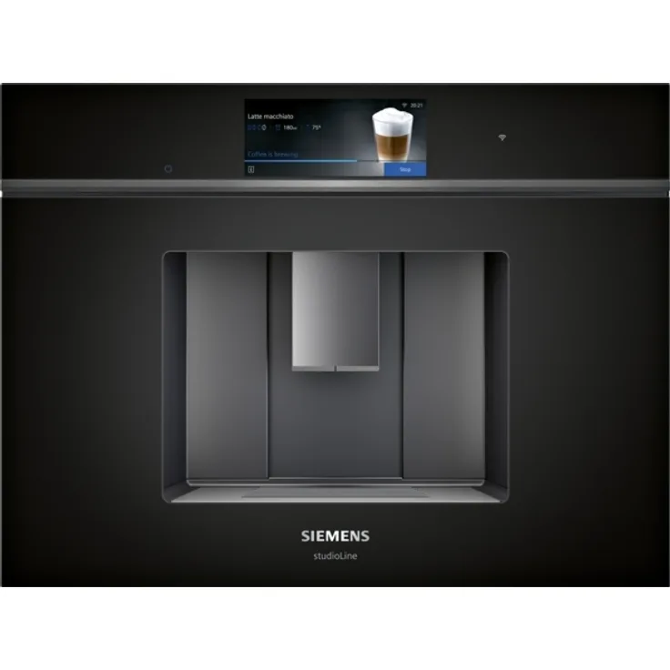 Siemens iQ700 CT918L1B0, Espressomaschine mit eingebautem Mahlwerk, 2,4 l, 1600 W, Schwarz