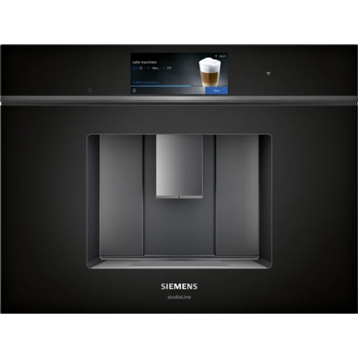 Siemens iQ700 CT918L1D0, Elektrische Kaffeemaschine mit 2,4 l Wassertank, Eingebautem Mahlwerk, Schwarz