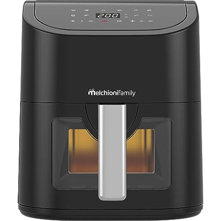 Melchioni Family | Heißluftfritteuse MARIANNA, 5,2 Liter Kapazität, Air Fryer ohne Öl mit 9 Programmen, 50-200°C, Schwarz – Bild 2