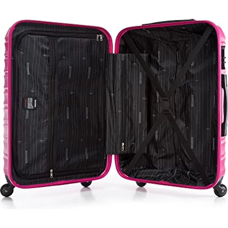 WITTCHEN Stabiler Koffer-Set 4tlg Trolley Koffer Reisekoffer Rosa ABS Hartschalen Kofferset Trolley 4 Rollen Kombinationsschloss – Bild 5