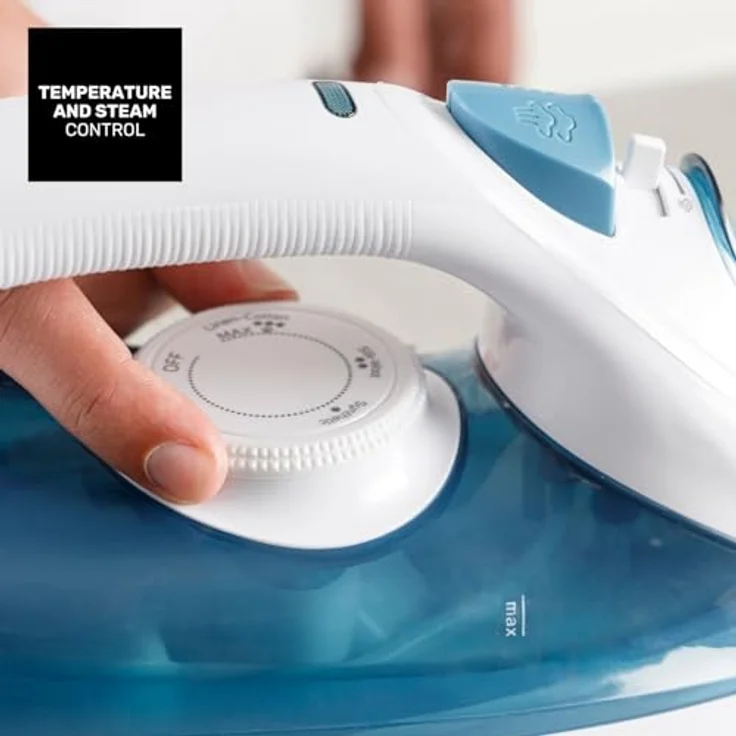 Taurus BALI 3200 X-SLIDE, Bügeleisen mit 3200 W Leistung, Dampfausstoss 200 g/min, Blau und Weiss – Bild 7