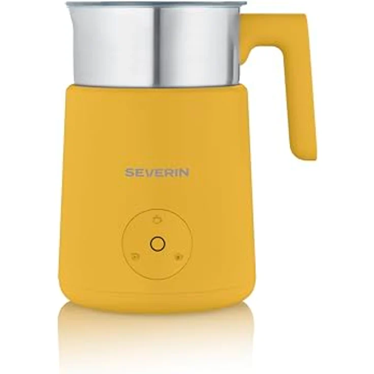 Severin Milchaufschäumer SPUMA LITE SM 3597, 500 W, kaltes & warmes Aufschäumen, Schoko-Funktion, geeignet für vegane Milch, gelb – Bild 1