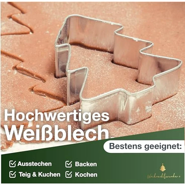 Weihnachtswunder® 100er Ausstechform Set - für Backen Weihnachten & XMAS - Steckform & Keksausstecher & Plätzchenausstecher & Ausstecher – Bild 4