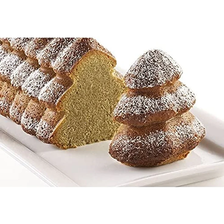 Silikomart BÛCHE SAPIN Silikon-Kuchenform, 3D Design, Antihaft, 250 x 89 mm, h 87 mm, Volumen 1000 ml, Made in Italy – Bild 2