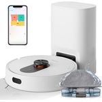 ROIDMI EVE ROOK Saugroboter mit Wischfunktion Absaugstation - 5000Pa Staubsauger Roboter Wisch LiDAR-Navigation 75 Tage App Sprachsteuerung Tierhaare Teppiche Hartboden