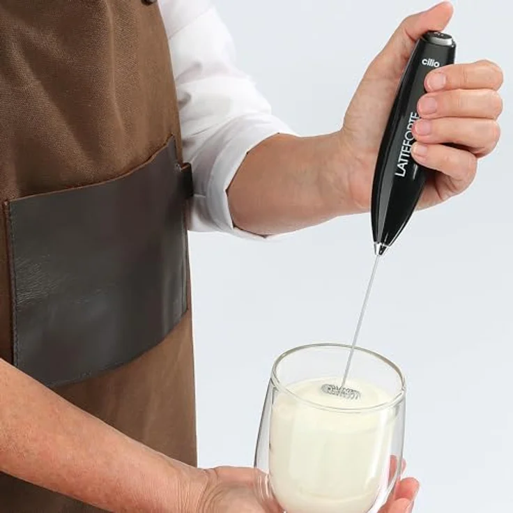 Cilio Milchaufschäumer, 16.000 U/min, mit Edelstahlständer und Rezepten, hochwertiger Kunststoff – Bild 5