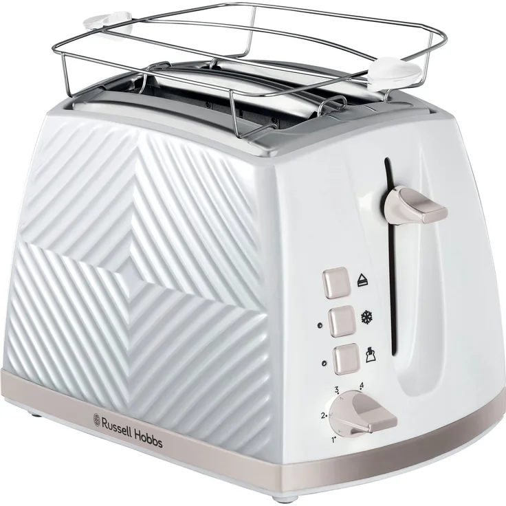 RUSSELL HOBBS Toaster Groove 26391-56, 2 lange Schlitze, für 2 Scheiben, 850 W, weiß - 6 Bräunungsstufen