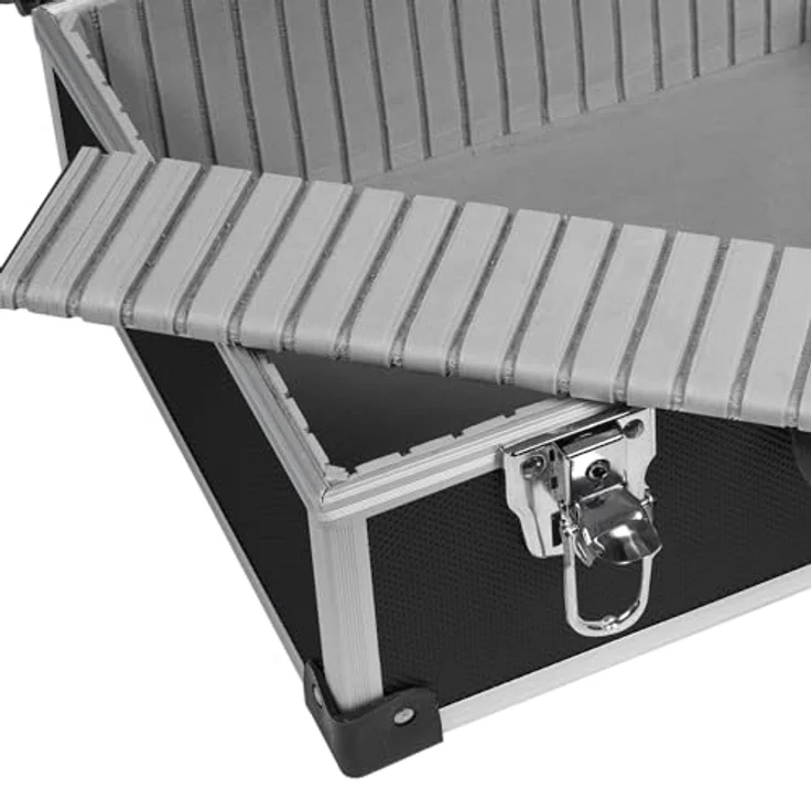 anndora CD-Koffer Alukoffer für 40 CD Cases, verstärkte Ecken und Aluminiumkanten – Bild 8