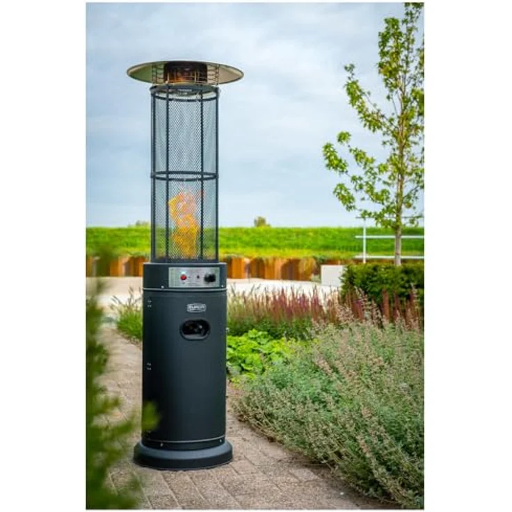 Eurom Terrassenheizer Gas 360° Flammenblick mit 11 kW Leistung | Outdoor Heizpilz für Garten, Balkon, Terrasse & Camping mit Bodenrollen & stufenloser Regulierung | Heizstrahler, Gasheizstrahler – Bild 3