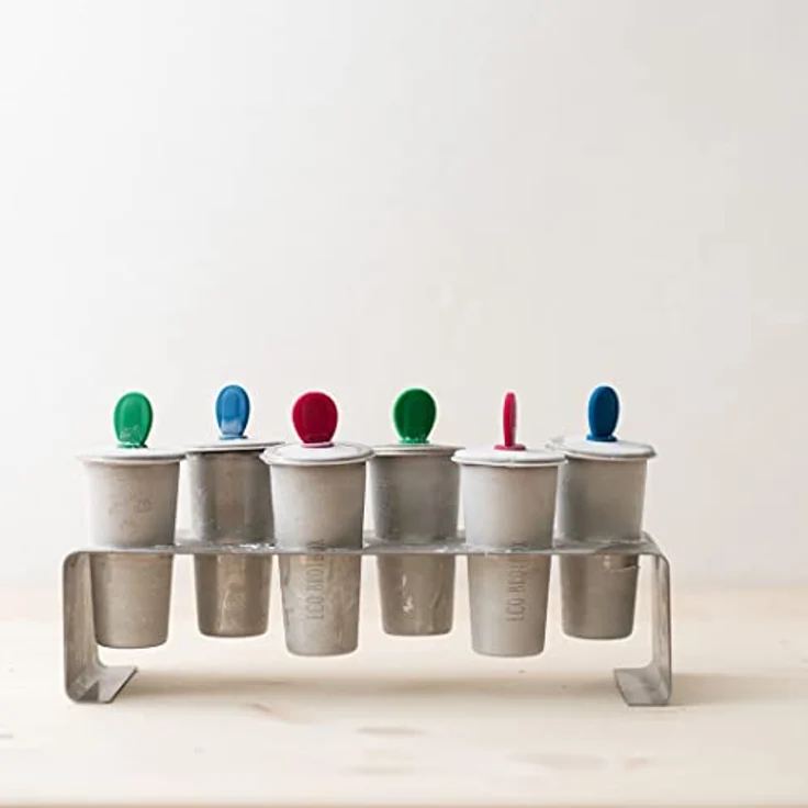 ECO Ice Pops 6C von ECO Brotbox aus Edelstahl | spülmaschinenfest mit 6 x 70 ml Füllvolumen | Eisformen aus Edelstahl für Eis am Stiel zum Selbermachen für Kinder und Erwachsene – Bild 4