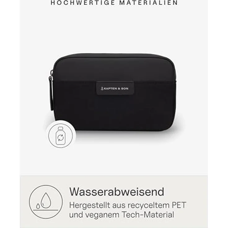 Kapten & Son Bergen Crossbody Bag, Umhängetasche in All Black, 1,3 l Volumen, wasserabweisend – Bild 7