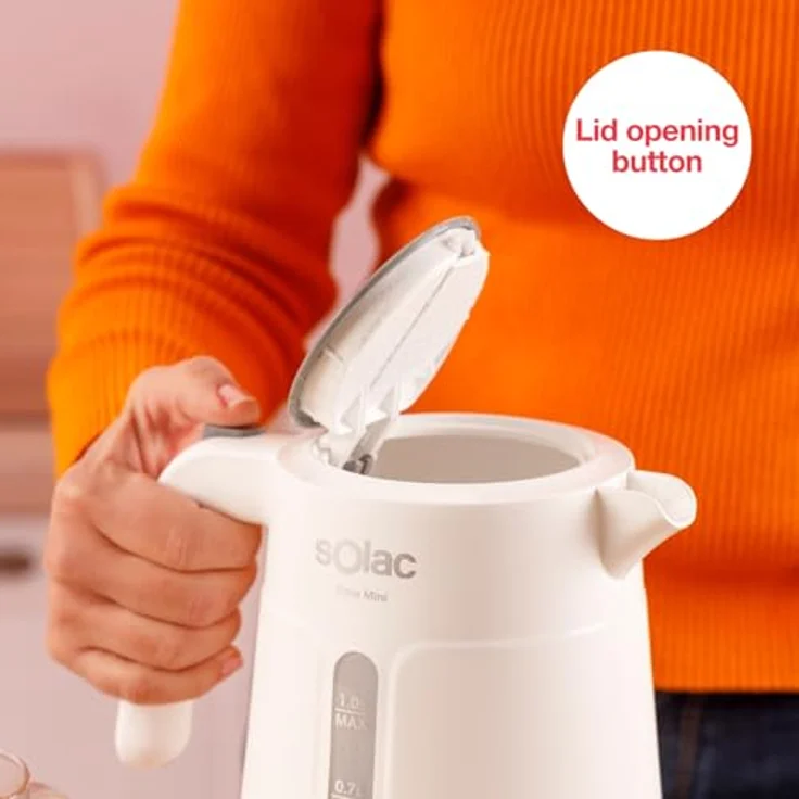Solac KT5852 Wasserkocher, Edelstahl und Kunststoff, 2200 W, 1 L, mit doppelter Wand und Überhitzungsschutz – Bild 4