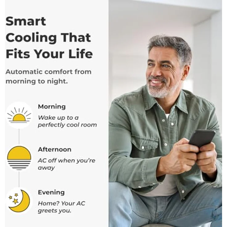 Sensibo Fernbedienung für Sky-Klimaanlage, Klimageräte-Zubehör mit Smart-Home-Integration, grau – Bild 6