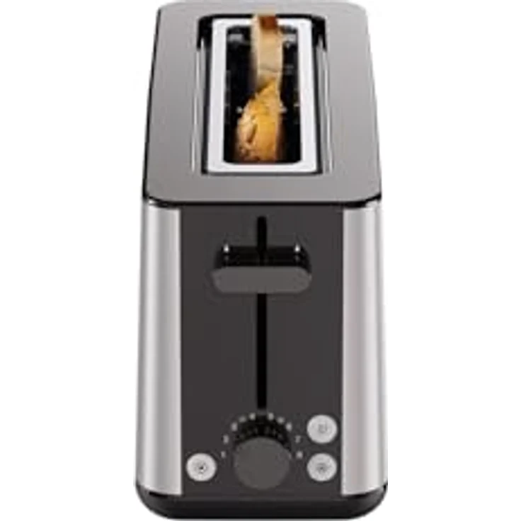 Braun Toaster PurShine HT 1610 BK, 25cm Brot Schlitz, 8 Bräunungsgrade, Aufwärm- & Auftaufunktion, Brötchenaufsatz, Krümelfach, 1030W, Schwarz – Bild 2