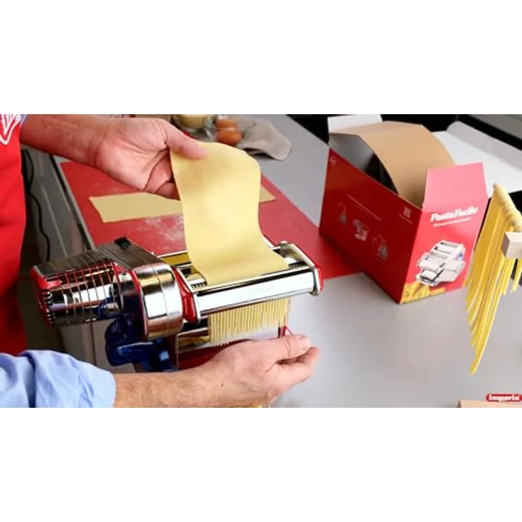 Imperia Electric Klassische Linie. Elektrische Nudelmaschine. 100% Made in Italy. Stahl, 220V Elektromotor. Für Lasagne, Tagliolini, Fettuccine. – Bild 2