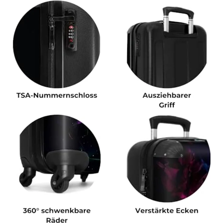 NoBoringSuitcases.com© Kinderkoffer Spiele - Neon 55x35x20cm, 4 Rollen, 36 Liter Stauraum - Kinder Koffer Klein, Trolley Handgepäck, Reisekoffer – Bild 8